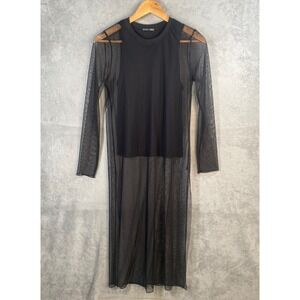 Zara Mesh Overlay Dress Small Sheer Whimsigoth Fairy Grunge Edgy Gothic Romantic